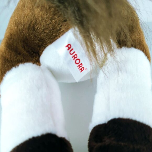 Aurora Flopsie Tola Brown Pinto Horse Plush Animal 12-Inches - Picture 4 of 5
